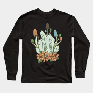 Shrooms and crystals Long Sleeve T-Shirt